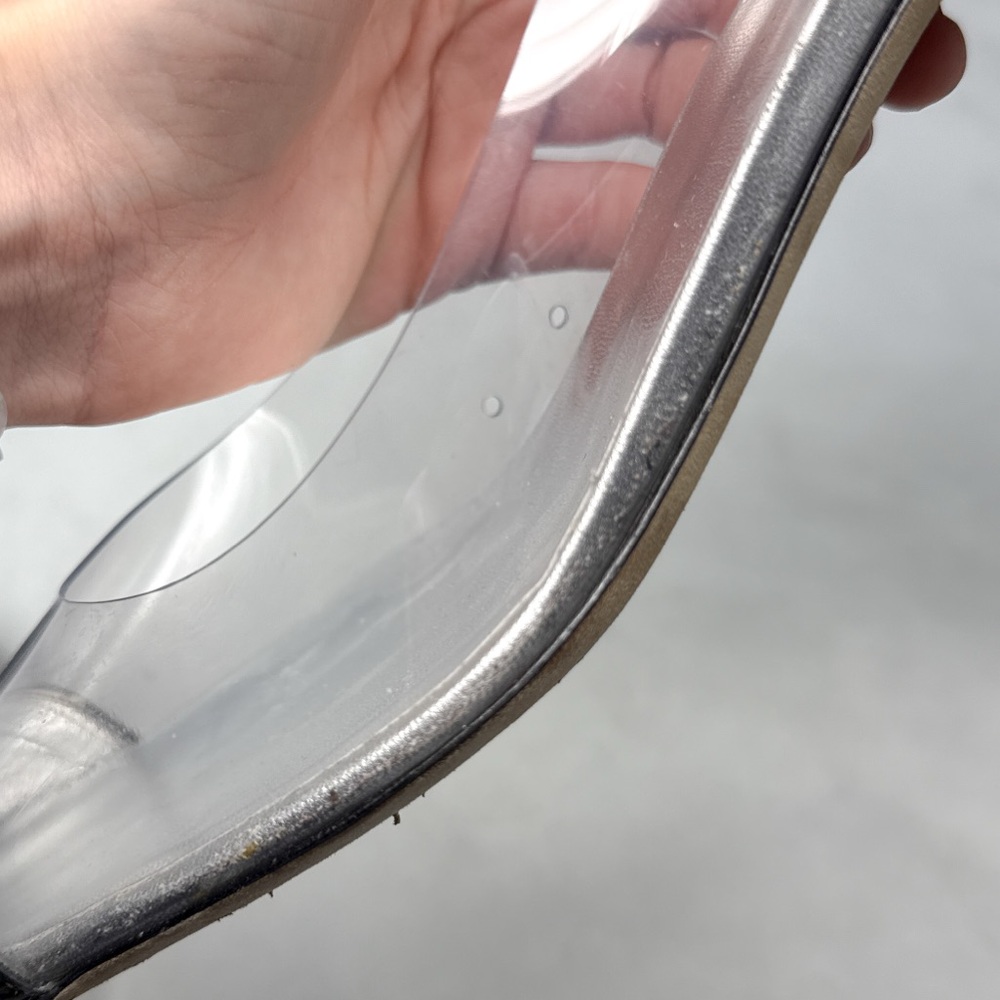 Giuseppe Zanotti Vitrum Clear Rhinestone Embellished Block Heel Pump Flats 40 - Picture 10 of 16